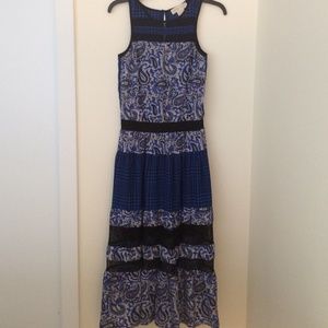 Michael Kors Petite Mixed Print Maxi Dress