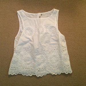 BB Dakota White Cropped Top