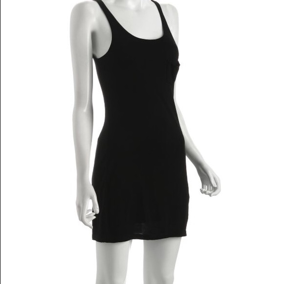 James Perse black bodycon dress with pocket