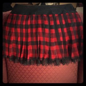 Red Plaid Skirt