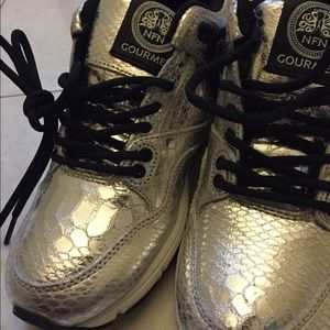 Gourmet silver sneakers!