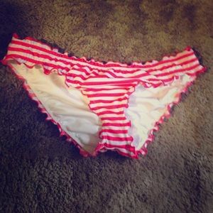Red & White Striped Victoria's Secret bottoms