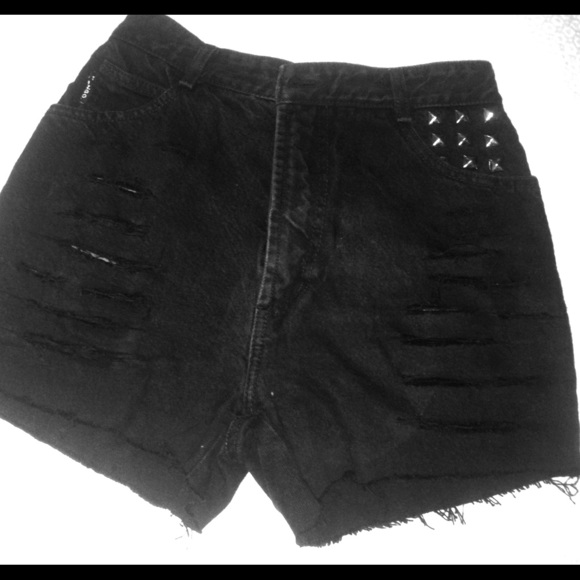 Black high waisted shorts