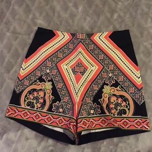 High Waisted Printed Shorts