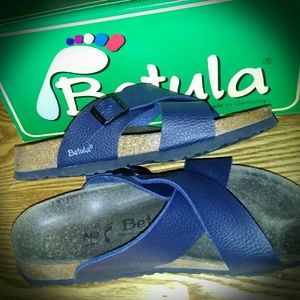 New Betula Birkenstock Sandals 37 US 7 Dark Blue