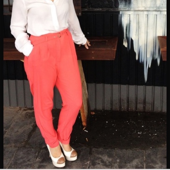 Coral pants