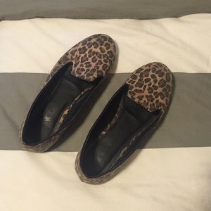 Leopard flats, size 8
