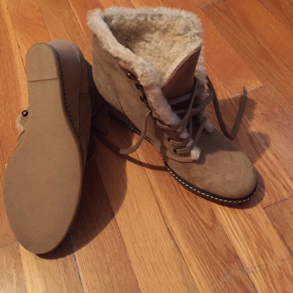 JCrew: MACALISTER SHEARLING WEDGE BOOTS * NB, NW