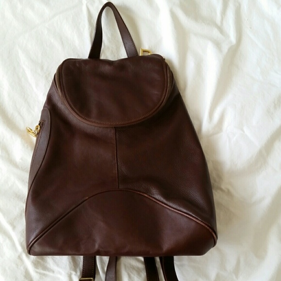 SOLD Leather Backpack - Picture 1 of 4
