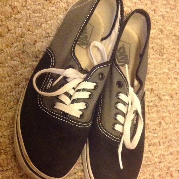 Black and grey vans