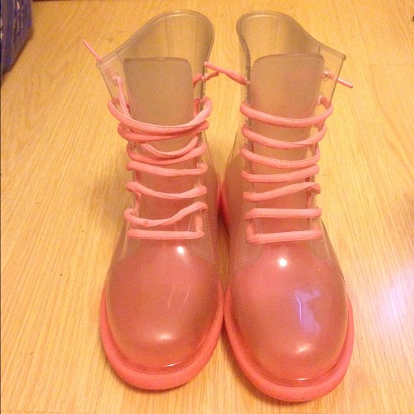 Pink Clear Jelly Boots 👢😍🙌