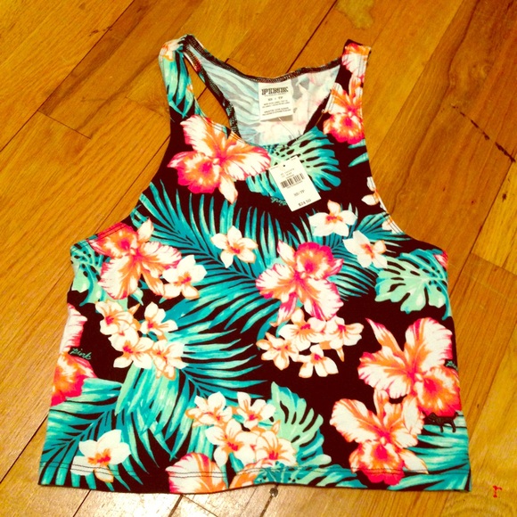 VS PINK FLORAL TANK