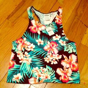 VS PINK FLORAL TANK