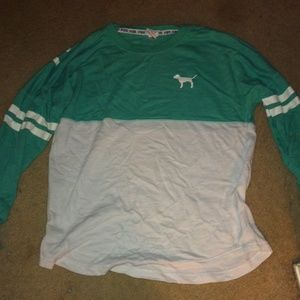 Victorias Secret Pink Long Sleeve Varsity Shirt