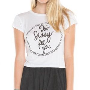 💗Brandy Melville Too Sassy For You Crop Top💗