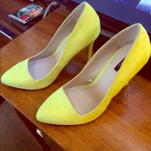 Forever 21 yellow heels