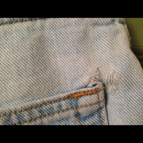 Light denim washed high wasted shorts - Picture 4 of 4
