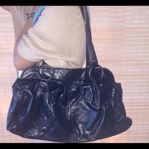 Real leather handbag