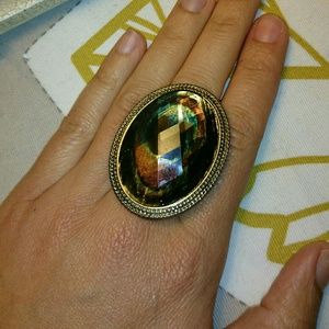 🔴Peacock Feather Pendant Ring