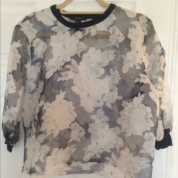 Floral see through top