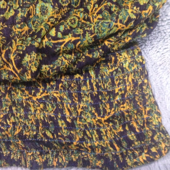 Free People blouses strapless/ pretty fabric top M - Picture 3 of 4