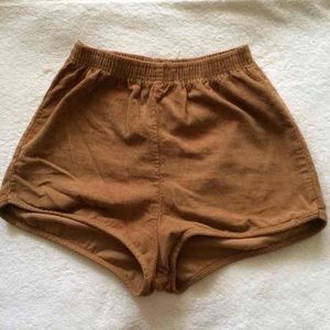 American Apparel high-waist corduroy shorts