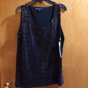 Black sequin tank