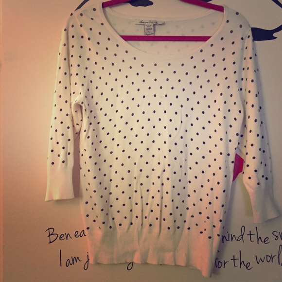 White Polka Dot Sweater