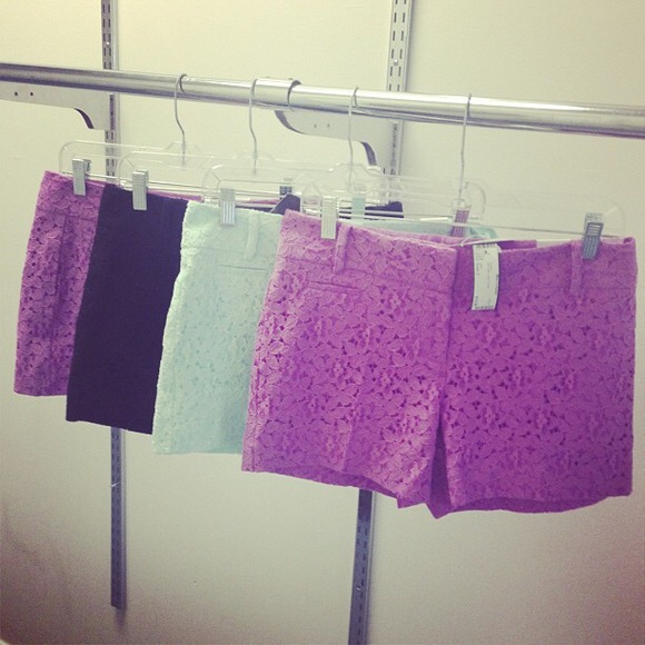 NWT cute LOFT lace shorts **BLACK**