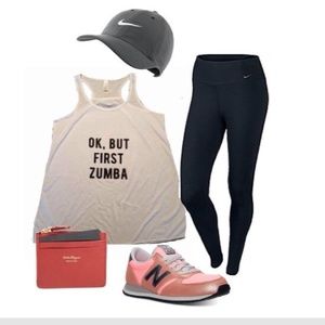 Ok but first Zumba racer back tank LAST ONE size M