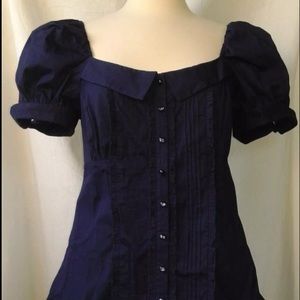 Anthropologie Odille Navy Top