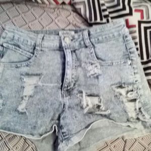 High Waisted Denim Shorts