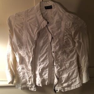 White blazer with zipper