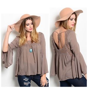 Mocha Boho Top