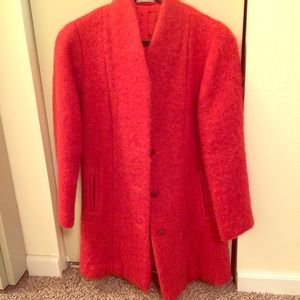 Wool red orange coat