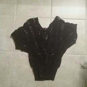 Crochet V-neck top or cover up