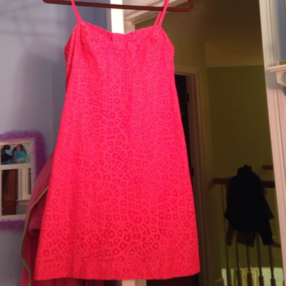 Lilly Pulitzer pink lace dress