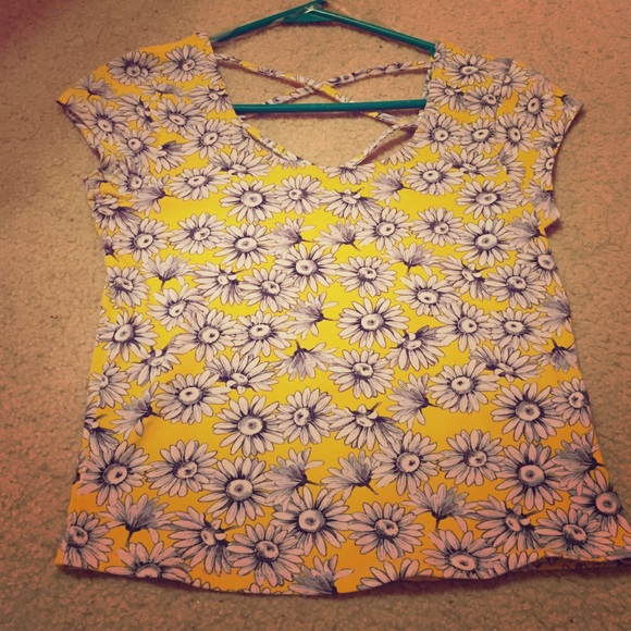 Yellow Floral Crop Top