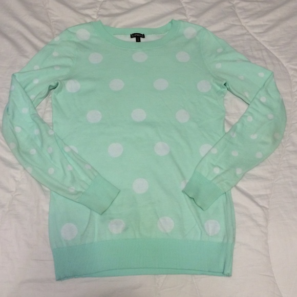 Express - Mint Polka Dot Sweater