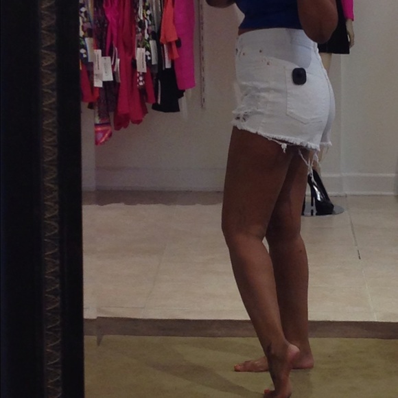 White high waisted shorts!