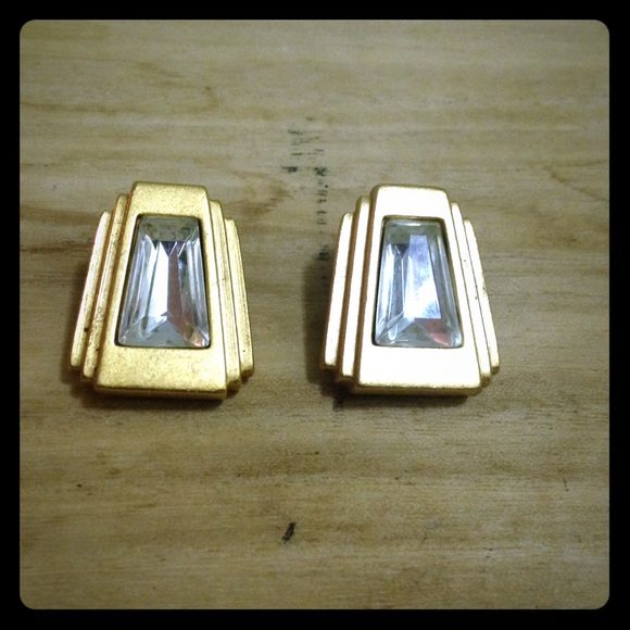 Vintage Art Deco Clip-On Earrings