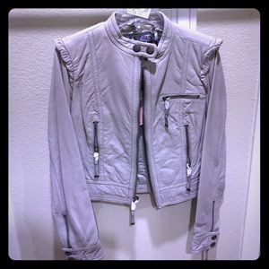Juicy Couture soft lamb skin motorcycle jacket