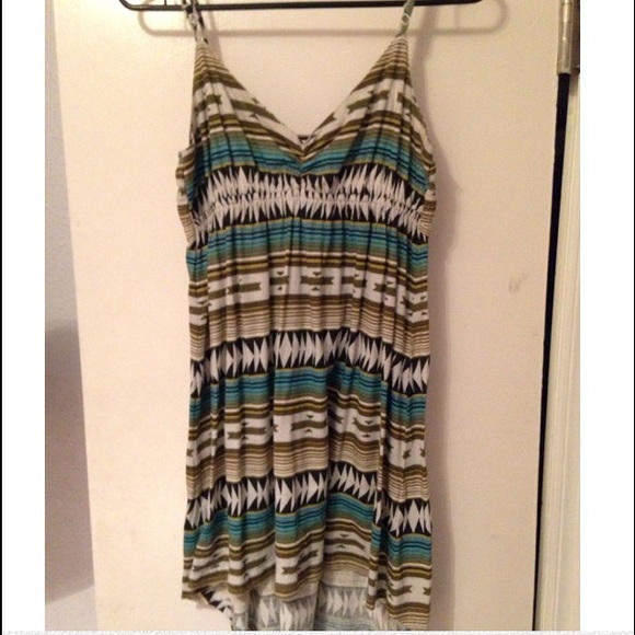 RVCA green tribal tank dress