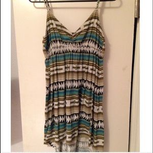 RVCA green tribal tank dress