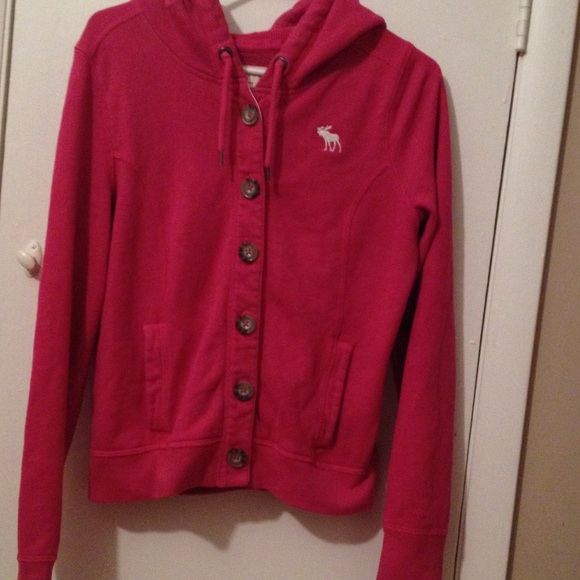 Hot pink Abercrombie button up jacket
