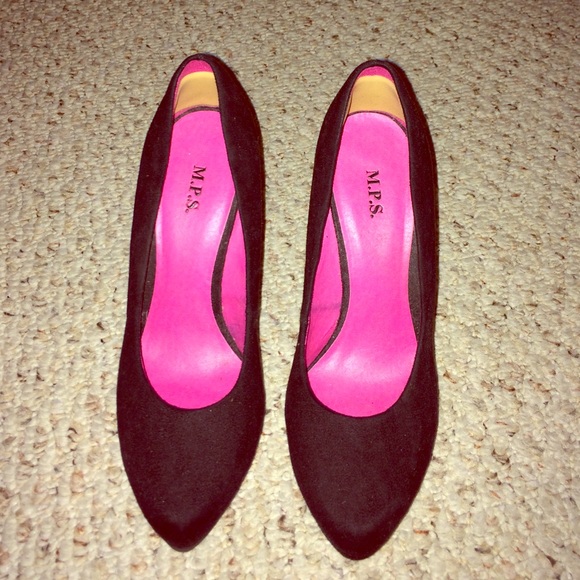 M.P.S Black pump heels