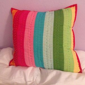 Rainbow throw pillow