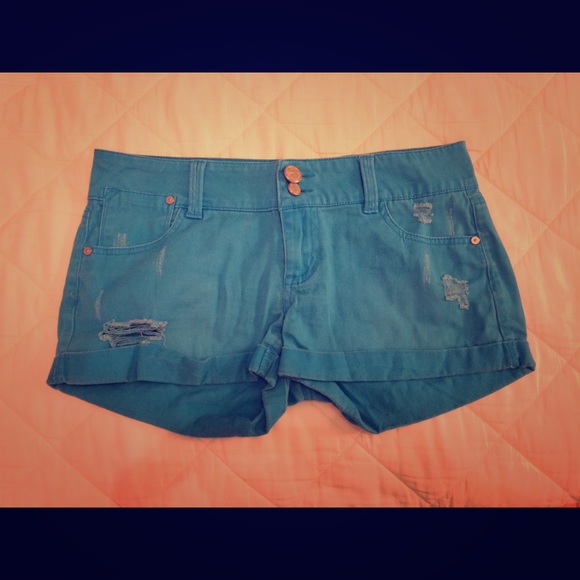 Life Blue Short Shorts