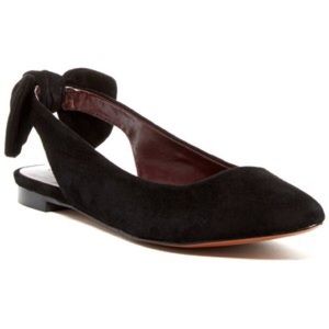 Report Signature Shani Black Suede Bow-Back Flats