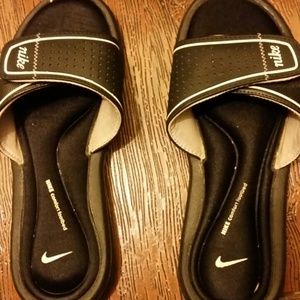 Nike flip flops.